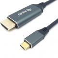 CABLE USB-C A HDMI MACHO MACHO 2M EQUIP 4K/60Hz CARCASA CONECTOR ALUMINIO REF. 133416