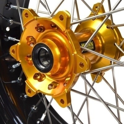 Rueda completa Haan Wheels aro negro 17-4,25 buje oro 1 46007/3/2 1 46007/3/2