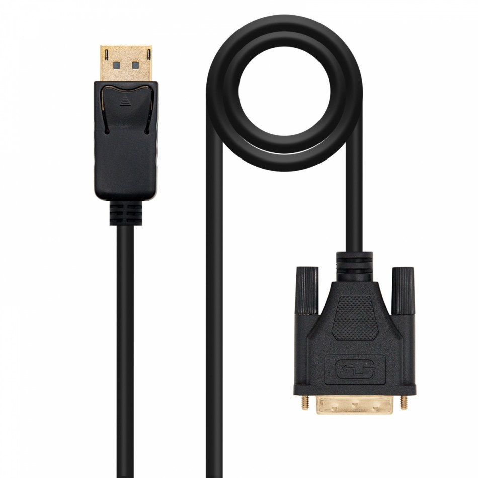 Nanocable Cable conversor DISPLAYPORT a DVI, DP/M - DVI/M, Negro, 2.0