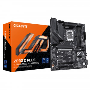 Z890 D PLUS Placa Base  Compatible con procesadores Intel Core Ultra (Serie 2), VRM de 12+1+2 fases, hasta 9466 MHz DDR5 (OC), 1x PCIe 5.0 M.2 + 3x PCIe 4.0 M.2, LAN 2.5 GbE, USB 3.2 Gen 2