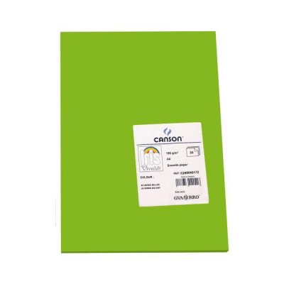 CANSON Pack de 50 Cartulina 185g A4 verde billar