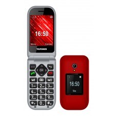 Telefono movil telefunken s460 senior phone - 2.8pulgadas + 1.77pulgadas - rojo