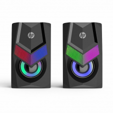BOCINAS HP DHE-6000 ALÁMBRICAS 2.0 CANALES 6W RMS RGB