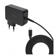 TooQ Cargador de portátil GAN USB-C PD 100W, Negro