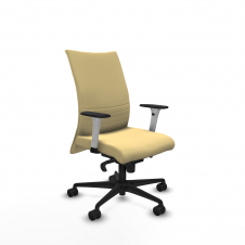 Piqueras y Crespo Albacete confidente sincro similpiel crema brazos 1D blancos base nailon ruedas 65 mm nailon