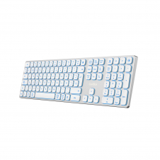 CoolBox TECLADO INALAMBRICO RETROILUMINADO MOONLIGHT KEY B431 USB-C+BT5.1+RF2.4G BLANCO DE ALUMINIO