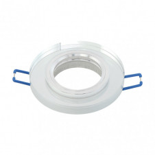 Empotrable Cristal Solna 1xgu10 Redondo Grosor 1cm Transparente C/portalampara 2x9,5x9,5 Cm Corte 6 Cm
