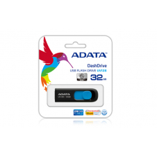 MEMORIA USB ADATA DASHDRIVE UV128, 128GB, USB 3.0, NEGRO/AZUL AUV128-128G-RBE