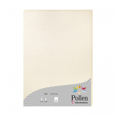 Pollen papel para impresora de inyección de tinta A4 (210x297 mm) 25 hojas Crema de color