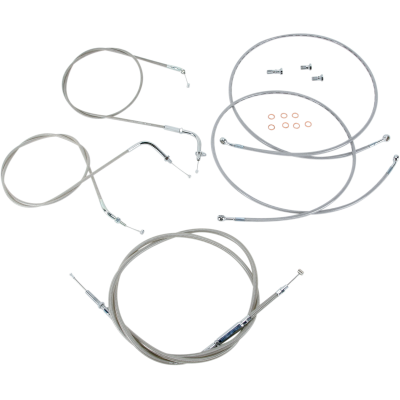 Kit líneas/cables en acero inox. para manillar BARON BA-801300KT-18