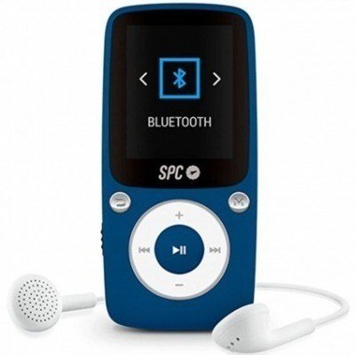 Reproductor mp4 8gb spc pure sound bluetooth 2 azul lcd 1.8pulgadas - bluetooth - radio fm - in 3.5mm - micro sd - mp3 - video