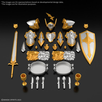 Accesorio maqueta bandai 30mf item shop 6 gold silver option