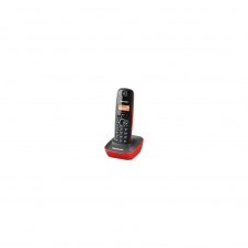 TELEFONO INALAMBRICO DECT PANASONIC IDENTIFICACION LLAMADAS AGENDA 50 ENTRADAS PANTALLA LCD NEGRO ROJO KX-TG1611GR