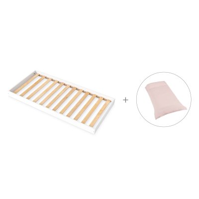 Cama Montessori 90x190 cm + textil Cremarosa · Bianca Uno