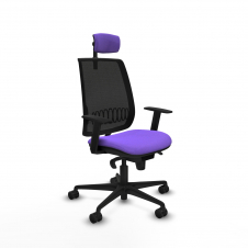 Piqueras y Crespo Alares sincro malla negra bali lila brazos 1D base nailon cabecero 2D ruedas 65 mm nailon