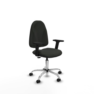 Algarra CP bali negro brazos 2D base cromada ruedas autofrenantes 50mm