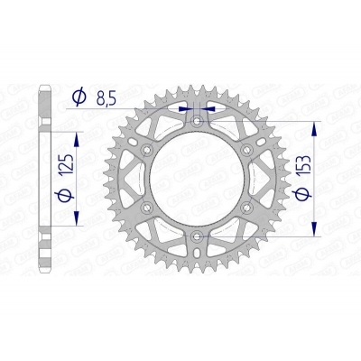 Corona AFAM aluminio ultraligera 11212 - Paso 520 11212+47