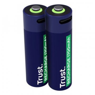 PILAS AA RECARGABLE TRUST USB-C 1700 mAh PACK 2 UNIDADES 25584