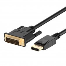 Ewent Adaptador de cable de v?deo DisplayPort/DVI-D 1 m Negro