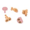 Set de 5 colgadores infantiles de animales madera/rosa · Animals H190-M9559