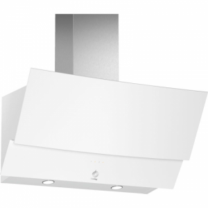 Campana decorativa de pared inclinada Balay 3BC585GB, 80 cm, 629 m3/h, clase C, 3 velocidades, 67dB, cristal blanco