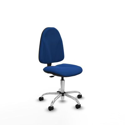 Algarra CP similpiel azul base cromada ruedas nailon 50mm