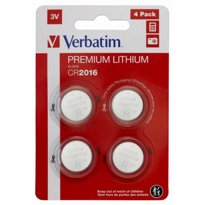 LITHIUM BATTERY CR2016 3V 4 PACK