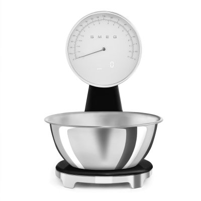 SMEG ANALOG AND DIGITAL KITCHEN SCALE BLACK KSF01BLWW