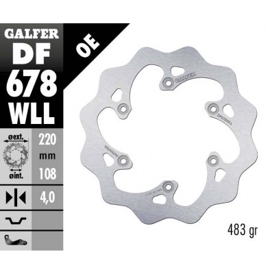 Disco de freno Wave® GALFER DF678WLL
