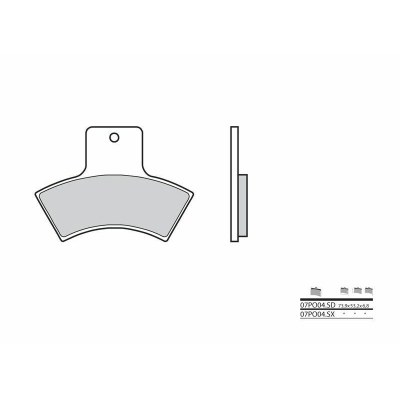 Pastillas de freno sinterizadas Brembo 07PO04SD 07PO04SD