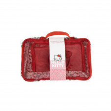 Set de Neceseres de Viaje Hello Kitty Organizador de Equipaje con Bolsas y Cremallera