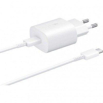 Cargador de Pared Samsung EP-TA800XWEGWW/ 1 USB Tipo-C + Cable USB Tipo-C/ 25W