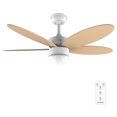 Cecotec EnergySilence Aero 4260 Orange Ventilador de Techo con 5 Aspas Reversibles y Luz LED Integrada - 40W - Diametro de 42 - Temporizador - 6 Velocidades - Modo Invierno - Color Naranja