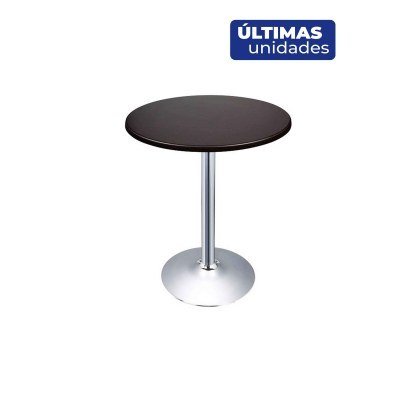 Mesa de vending Altarejos base cromada y tablero 60cm negro