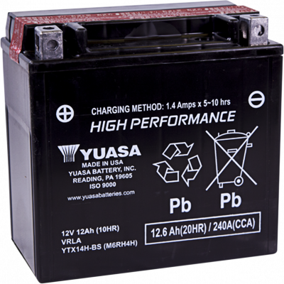 Baterías sin mantenimiento AGM de alto rendimiento YUASA YTX14H-BS(CP)