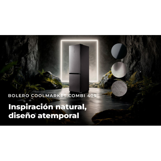 Frigorífico combi Cecotec 405 WL Elite Black Glass A, 200 x 59.5 x 66 cm, Total No Frost, clase A, 33 dB, 405 litros, Fresh Flex, cristal negro - imagen 6