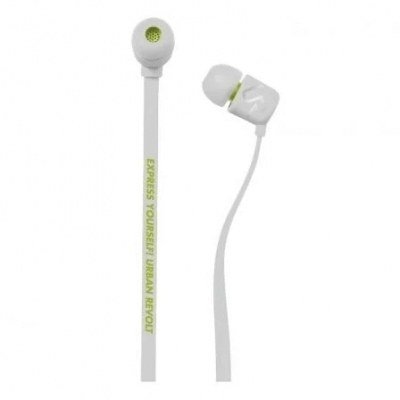 AURICULARES INTRAUDITIVOS URBAN REVOLT DUGA - MICRÓFONO INTEGRADO - BOTÓN LLAMADAS - CABLE PLANO ANTI ENREDOS - BLANCO