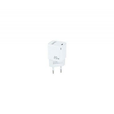 Cargador de Pared TooQ TQWC-PD20WT/ 1xUSB Tipo-C/ 20W/ Blanco