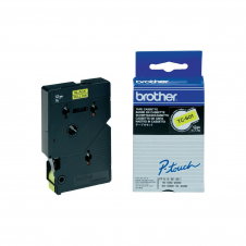 Cinta laminada brother negro sobre amarillo 12mm TC601