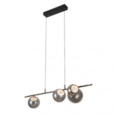 Regleta Pompeya 4l Negro 28w 3000-4000-6000k C/remoto Y Reg.intensidad 2520lm Regx100x34 Cm