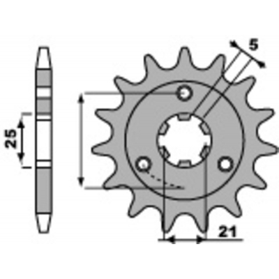 PBR Steel Standard Front Sprocket 424 - 530 424.14.18NC