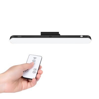 XO Lampara LED de Escritorio - Potencia 25W - Bateria 1200Mah - Ajuste Hasta 80º - Control Remoto - Regulacion de Potencia - Luz Anti Fatiga - Adaptador Magnetico para Fijacion - 3 Temperaturas de Col