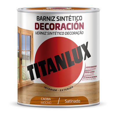 Barniz sintético decoración caoba satinado 250ml titanlux m11100414