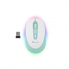 Ratón NGS SMOG MINT-RB Ambidextro RF inalámbrica + Bluetooth Í?ptico 2400 DPI Menta, Blanco