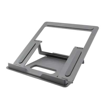 Coolbox ATRIL02 Soporte para Portatil hasta 17 - Aluminio - Plegable - Gomas Antideslizantes - Color Gris
