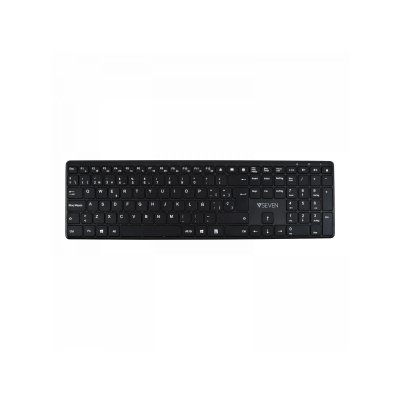 Teclado Bluetooth KW550ESBT de 2,4 GHz, modo dual, QWERTY español: negro
