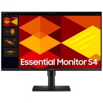 Monitor Profesional Samsung Essential Monitor S4 S24D406GAU/ 24/ Full HD/ Multimedia/ Regulable en altura/ Negro