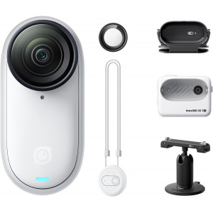 Cámara deportiva Insta360 GO 3S 128GB Arctic White, vídeo 4K30, FlowState, pantalla táctil 2,2", sumergible 10 m