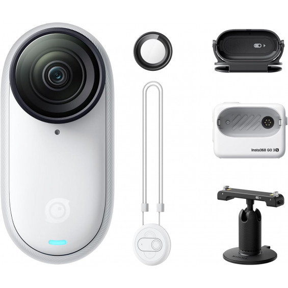 Cámara deportiva Insta360 GO 3S 128GB Arctic White, vídeo 4K30, FlowState, pantalla táctil 2,2