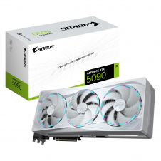 GIGABYTE AORUS GeForce RTX 5090 STEALTH ICE 32G Tarjeta Gráfica - 32GB GDDR7, 512bit, PCI-E 5.0, 2655MHz Frecuencia del núcleo, 3 x DP 2.1a, 1 x HDM